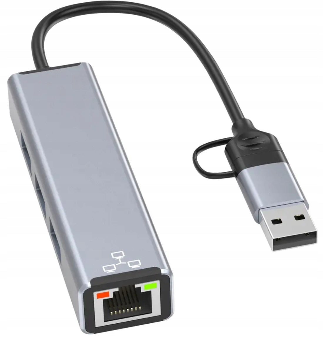 USB-C HUB LAN USB 3.0 network card up to 5 Gbps Ethernet RJ45 up to 100 Mbps Manufacturer code 6366 LAN RJ45 USB 3.0
