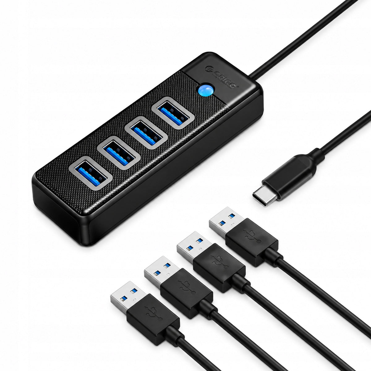 USB-C Hub 3.0 Orico 4x USB-A 3.0 FAST ADAPTER FOR LAPTOP PC MacBook 1,8m