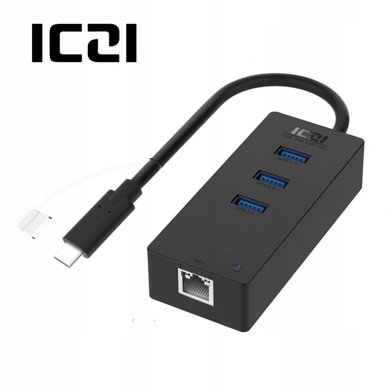 USB C Hub + 3 USB 3.0 ports Iczi IZEC-A88 RJ45