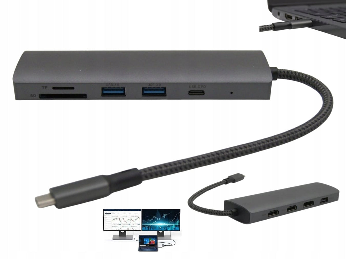 USB-C Hub Docking Station for 2 Monitors for Chuwi Ultrabook Notebook