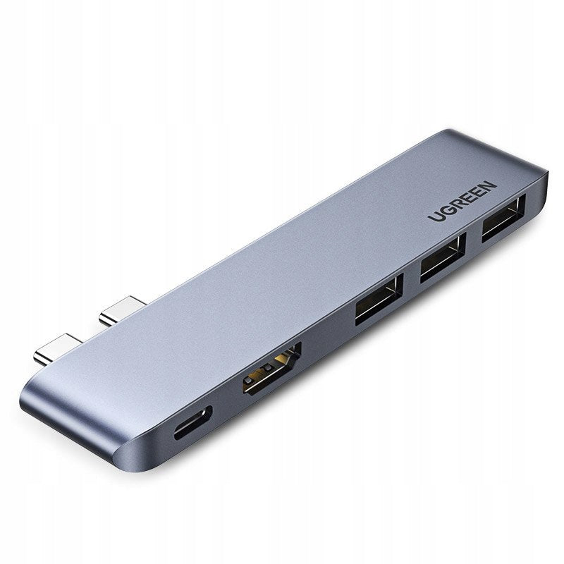 USB-C Hub for MacBook Pro/Air - 2x USB-C, HDMI, 3x USB 3.0, 4K, 100W PD