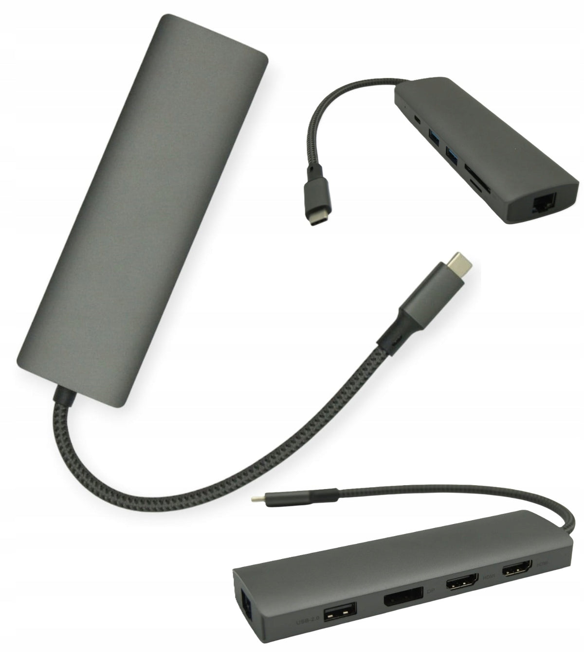 USB-C Hub with PD Charging SD MicroSD Reader for DELL Multiport Laptops