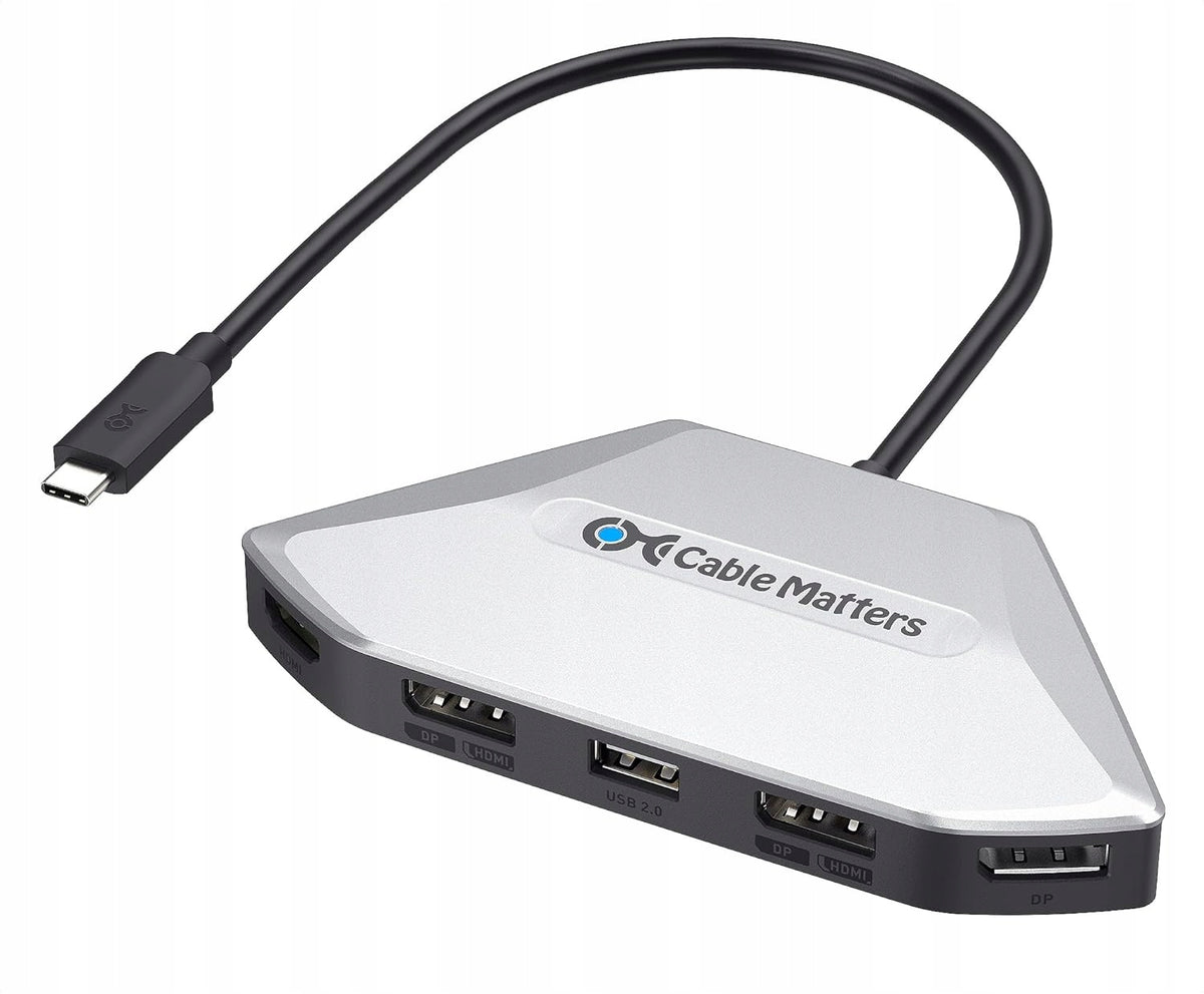 USB C MAC Hub Triple HDMI Adapter Splitter for K4 Monitors