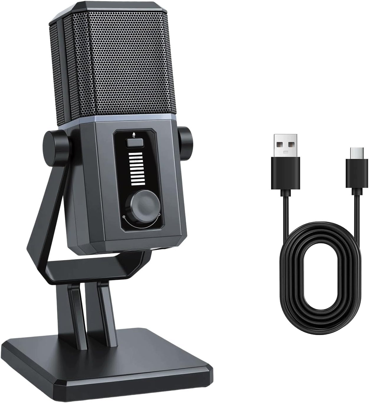 USB-C MICROPHONE 14MM CAPACITIVE RGB NOISE REDUCTION PODCAST