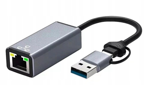 USB C NETWORK ADAPTER 2IN1 1000Mbps RJ45 GIGABIT LAN Manufacturer no brand