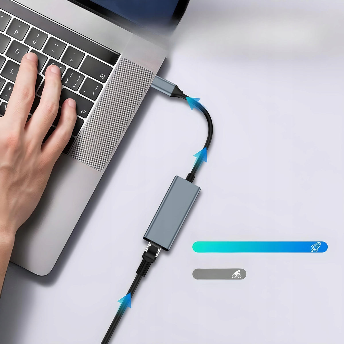 USB-C NETWORK ADAPTER LAN ADAPTER RJ45 1000MBPS Ethernet Gigabit Packaging status original