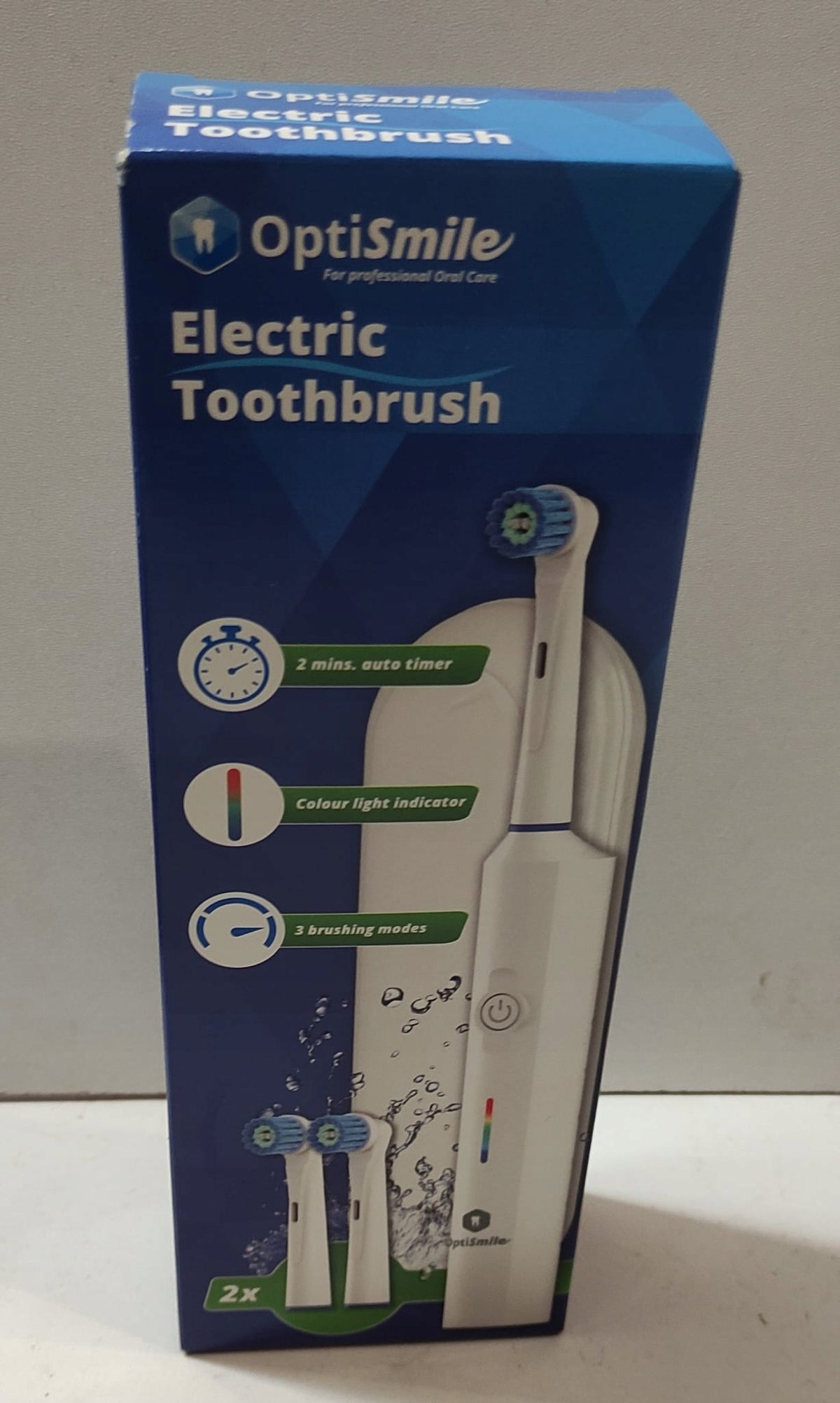 USB-C OPTISMILE ELECTRIC TOOTHBRUSH WITH 2 INTERCHANGEABLE TIPS + CASE Manufacturer code OPTISMILE