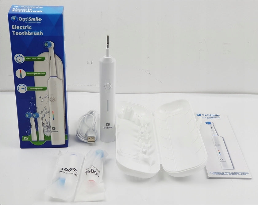 USB-C OPTISMILE ELECTRIC TOOTHBRUSH WITH 2 INTERCHANGEABLE TIPS + CASE