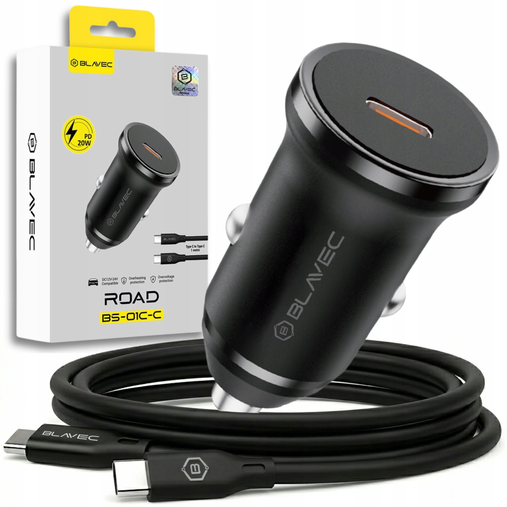 USB-C PD 20W Fast Car Charger for Car Cigarette Lighter Phone