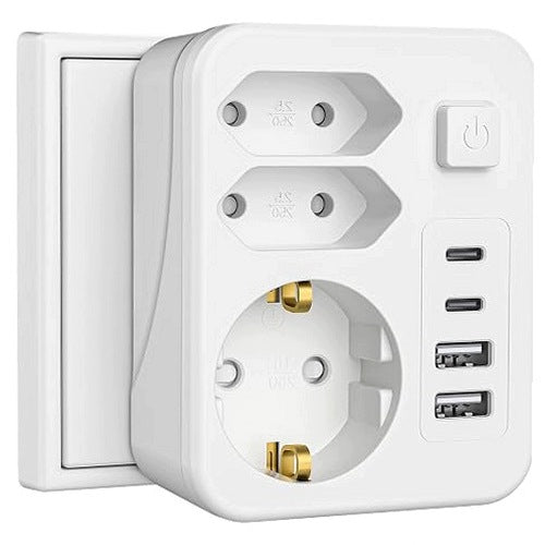 USB C PLUG SOCKET ADAPTER 4 PORTS POWER SUPPLY OFFICE HOME gift