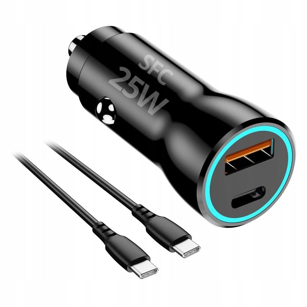 USB-C SFC 25W Fast Car Charger + Cable for Galaxy S25/S24/S23/FE