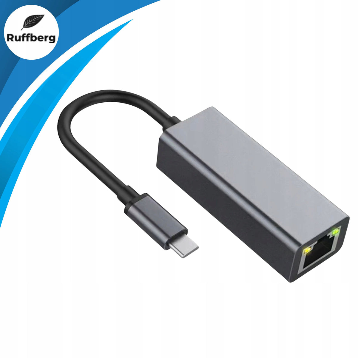 USB C TO RJ45 1000MBPS GIGABIT ETHERNET RUFFBERG MODEL AD15 ADAPTER Packaging status original