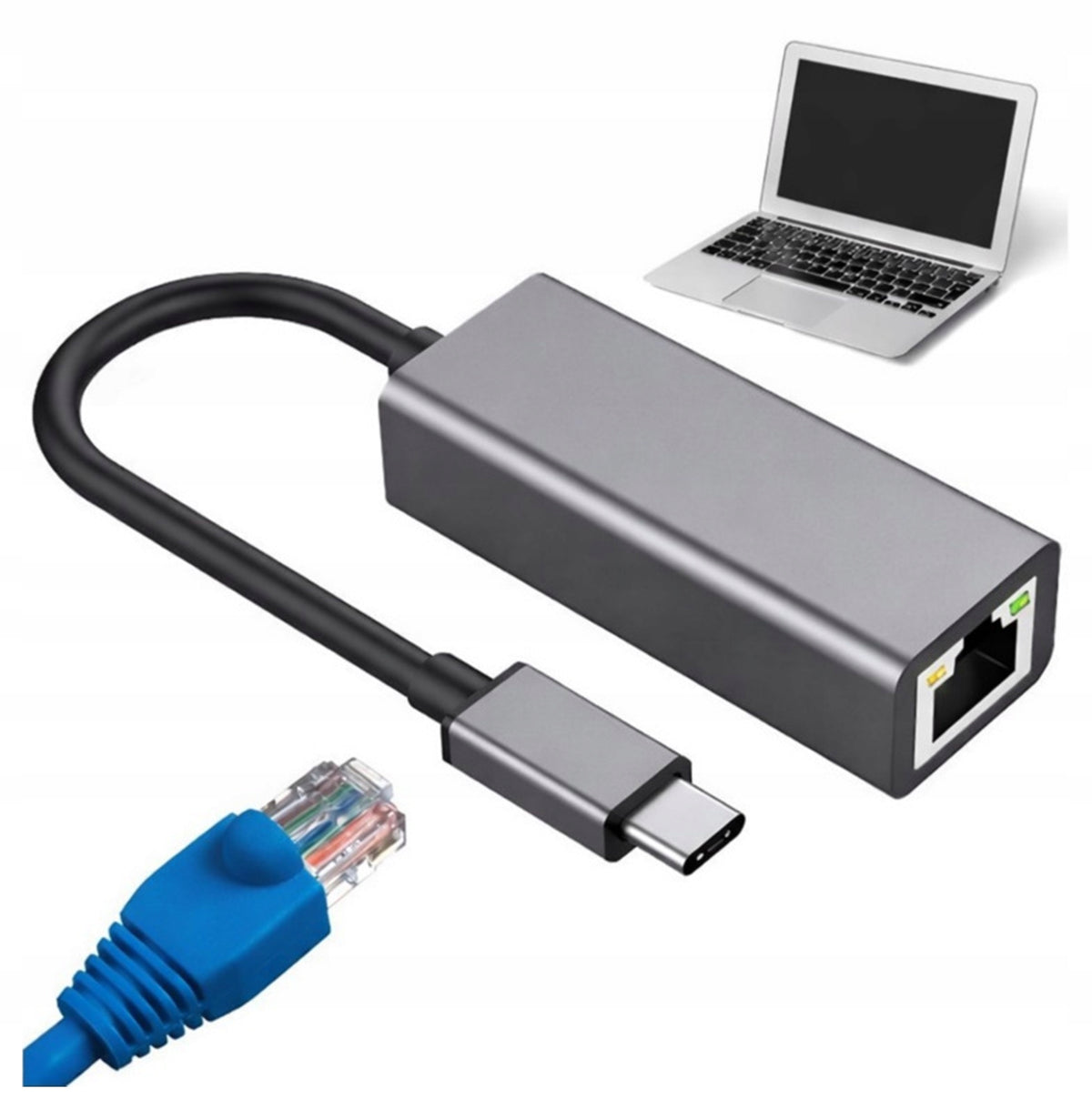 USB C USBC to Ethernet LAN Adapter RJ45 1Gb Network Card