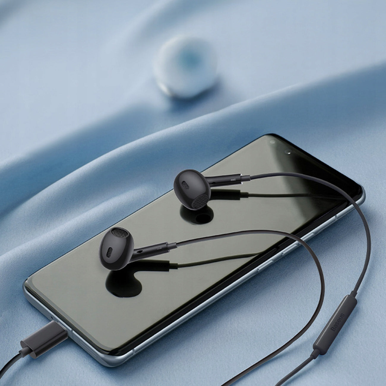 USB-C WIRED EARBUDS BASEUS Encok CZ17 WITH MICROPHONE AND REMOTE CONTROL Packaging status original