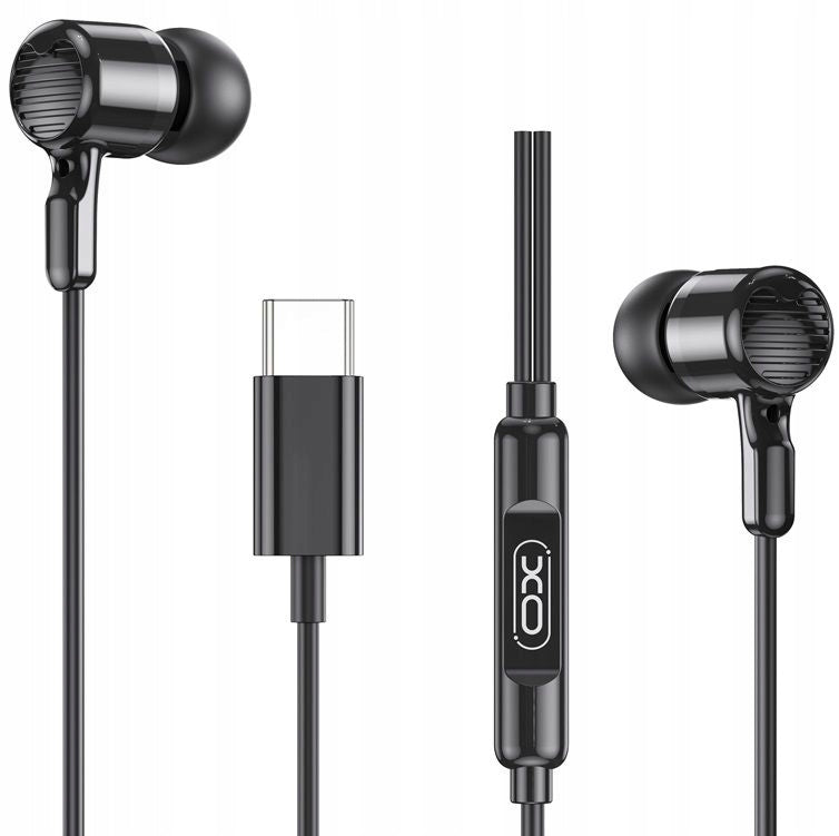 USB-C Wired In-Ear Headphones with Microphone Controller USB C black Packaging status original