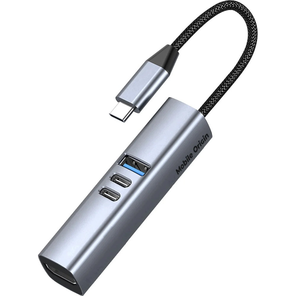 USB-C hub adapter 100W Mobile Origin 7w1 4K/30Hz, 3× USB-C 5Gb/s SD/microSD Packaging status original