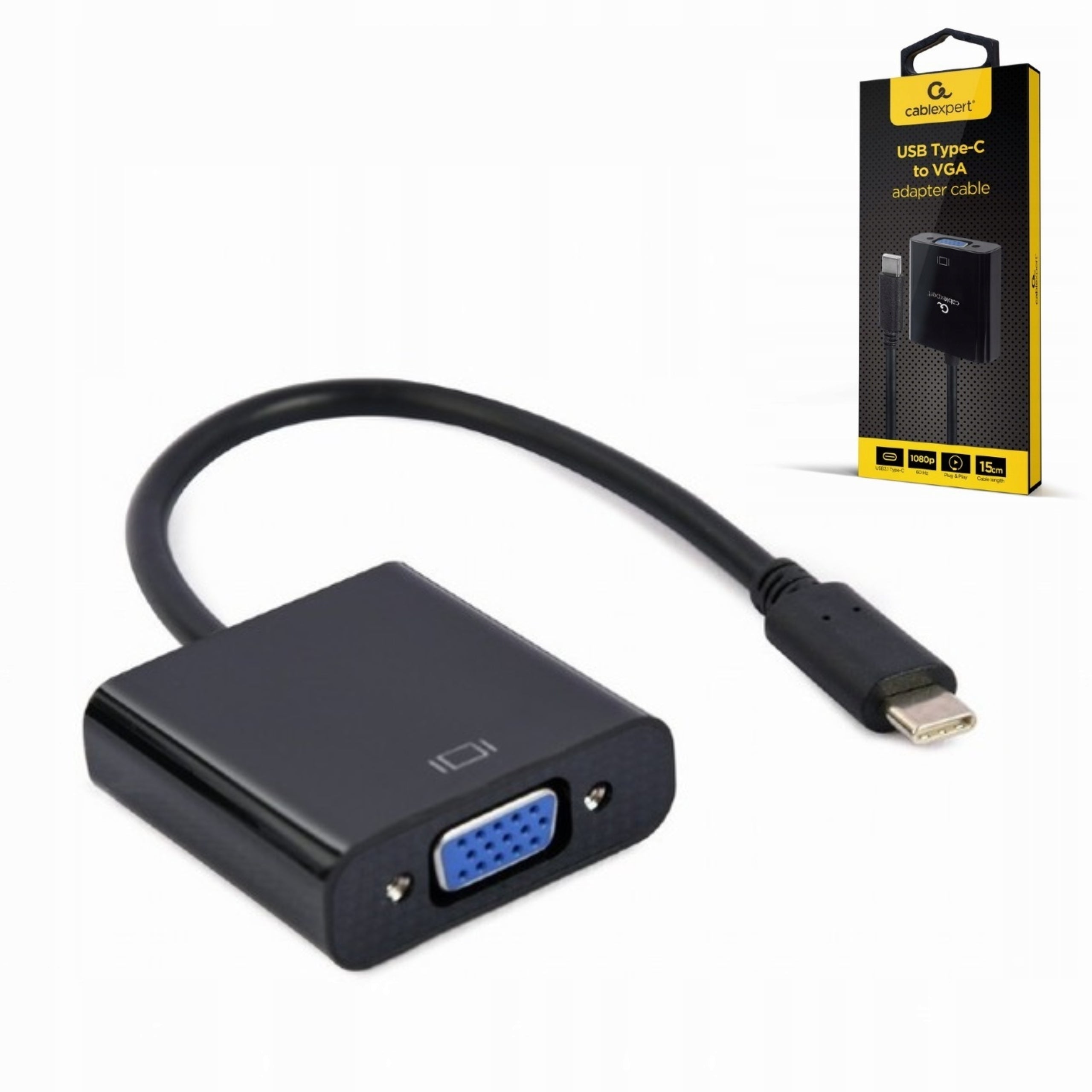 USB-C male (M) to VGA female (F) Gembird adapter