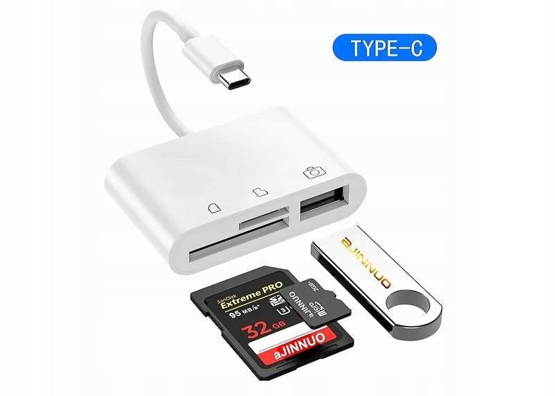 USB-C plug memory card reader - USB,SD,TF Card socket