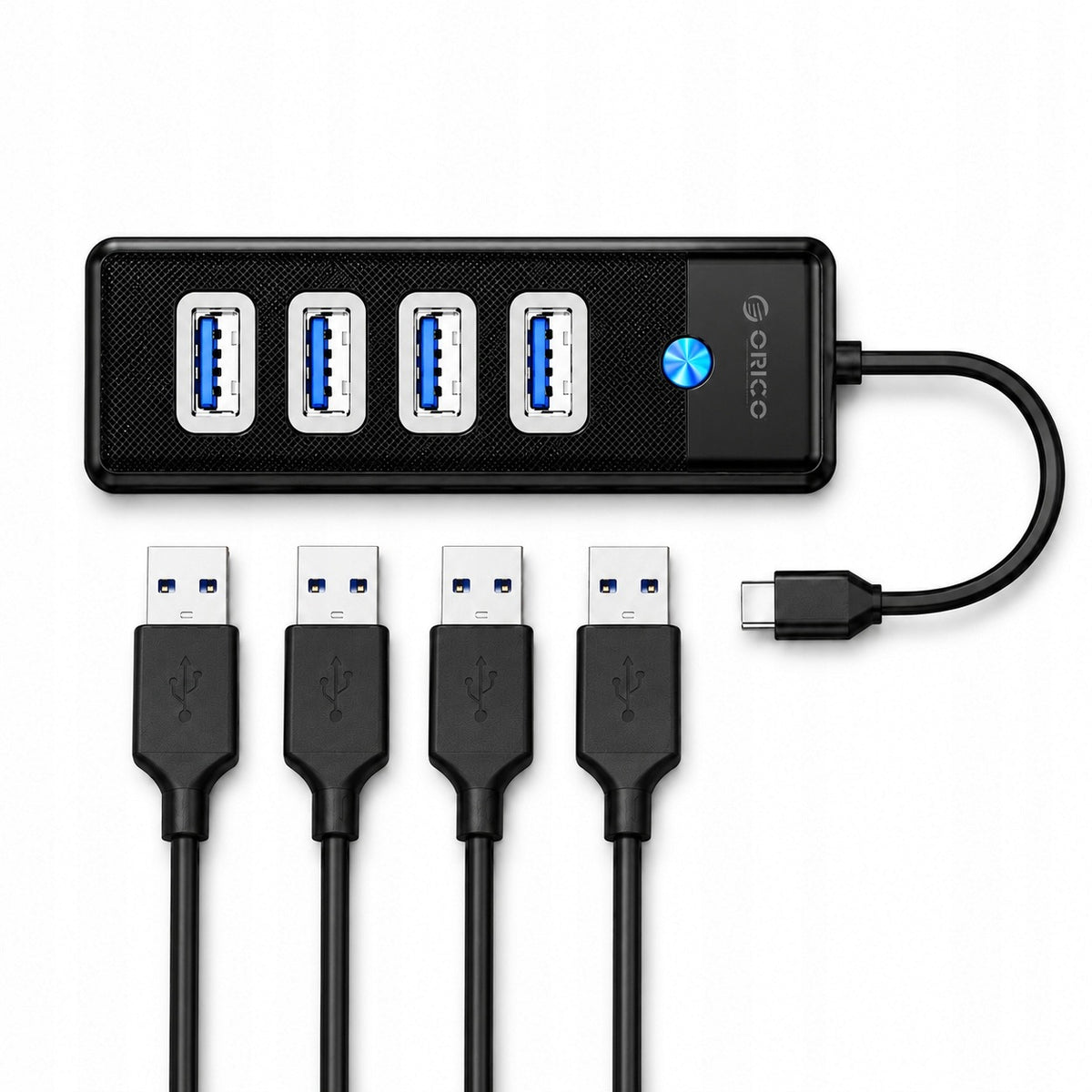 USB-C to LAPTOP ADAPTER 4x USB 3.0 SPLITTER 5Gbps Plug&Play Orico Manufacturer code 6942227138149