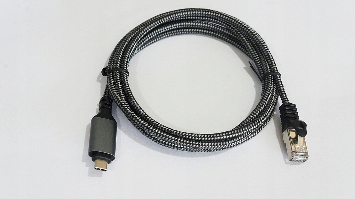 USB-C to RJ45 Ethernet Adapter Cable, 2m, Cat6, 1 Gbps WND D5