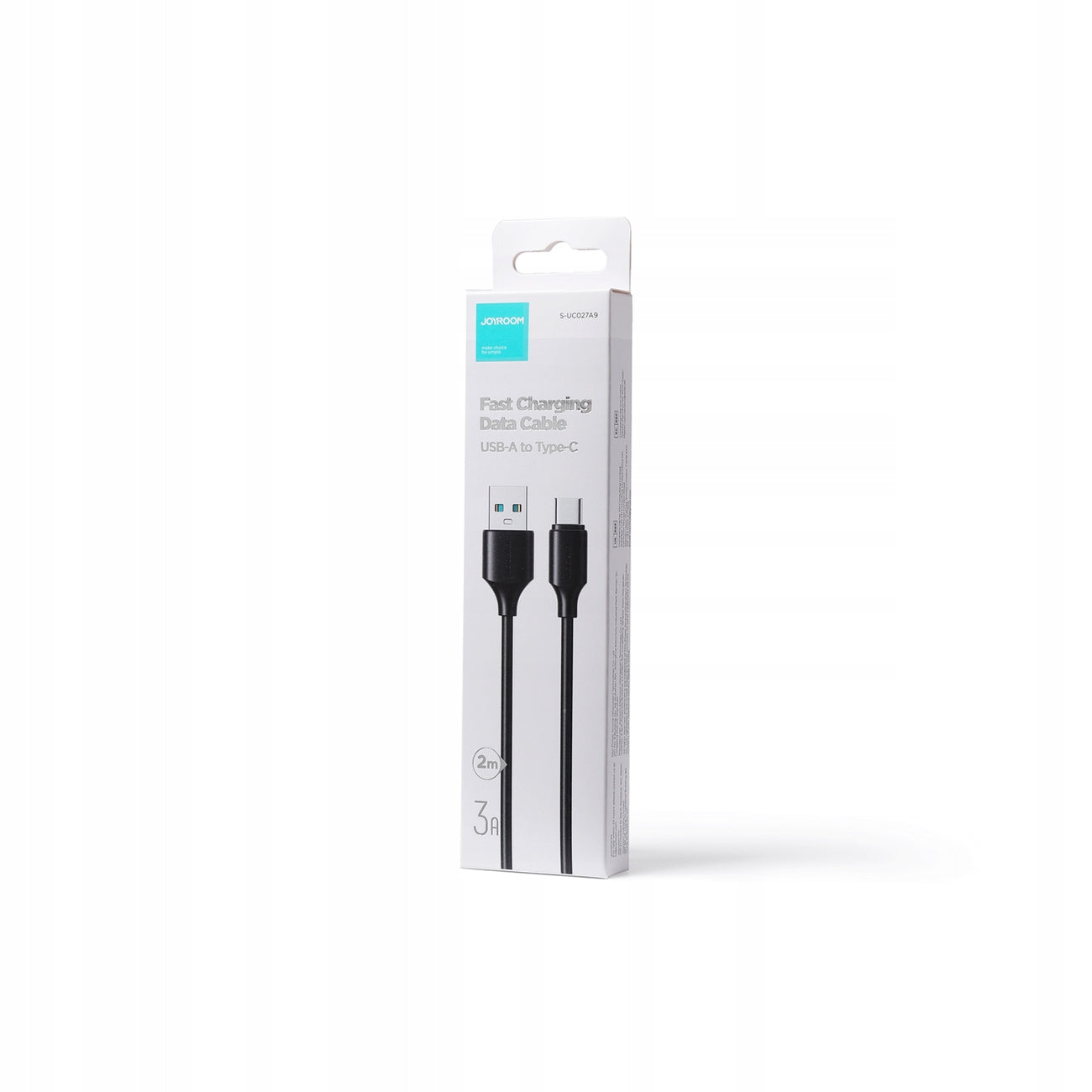 USB CABLE - USB C 3A CHARGING AND DATA CABLE QC 2m BLACK Manufacturer code 6956116735807