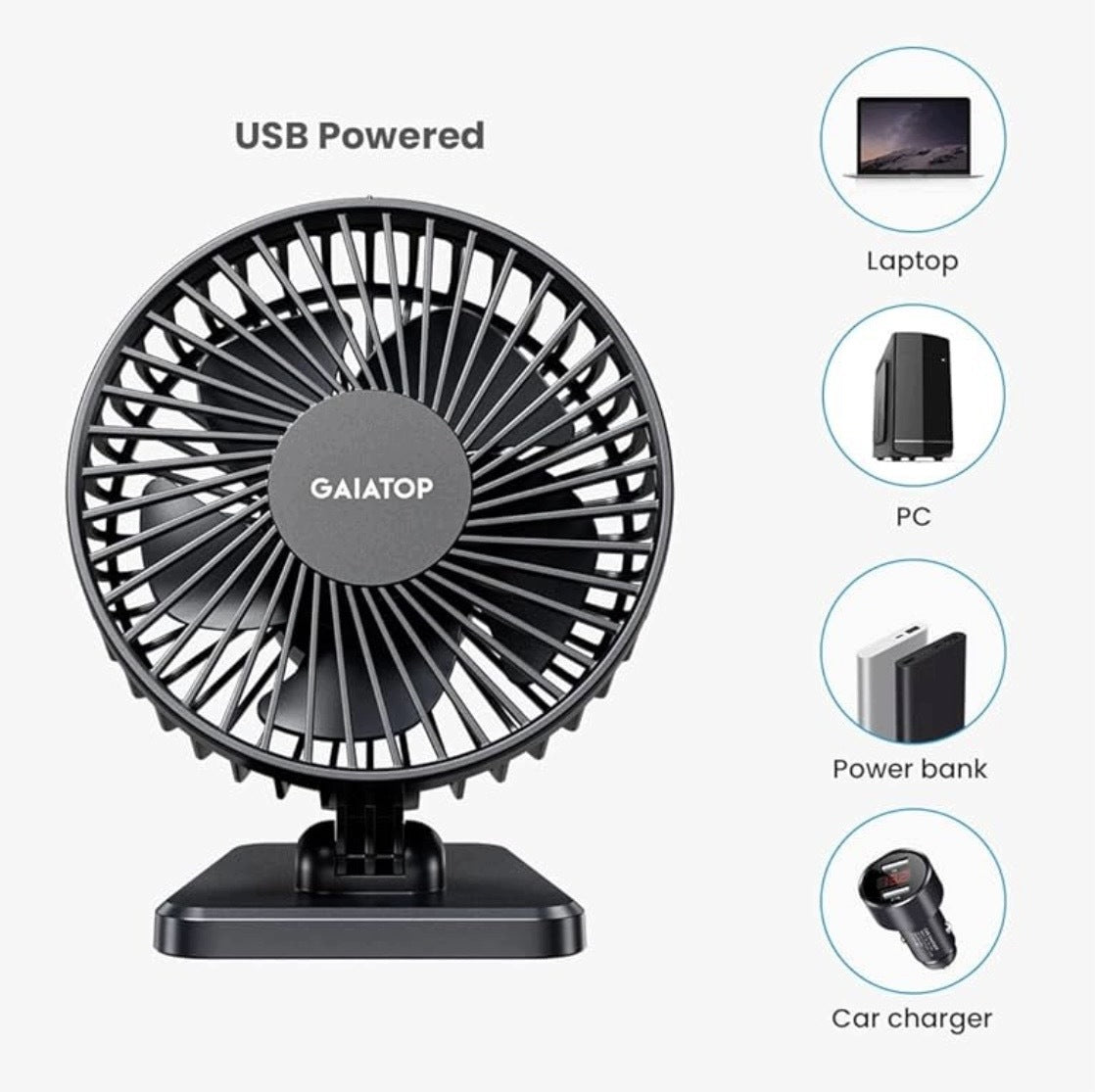 USB DESK FAN QUIET TABLE FAN POWERFUL MINI WIRELESS SUMMER Manufacturer code WENTYLATOR mini kieszonkowy 3 tryby