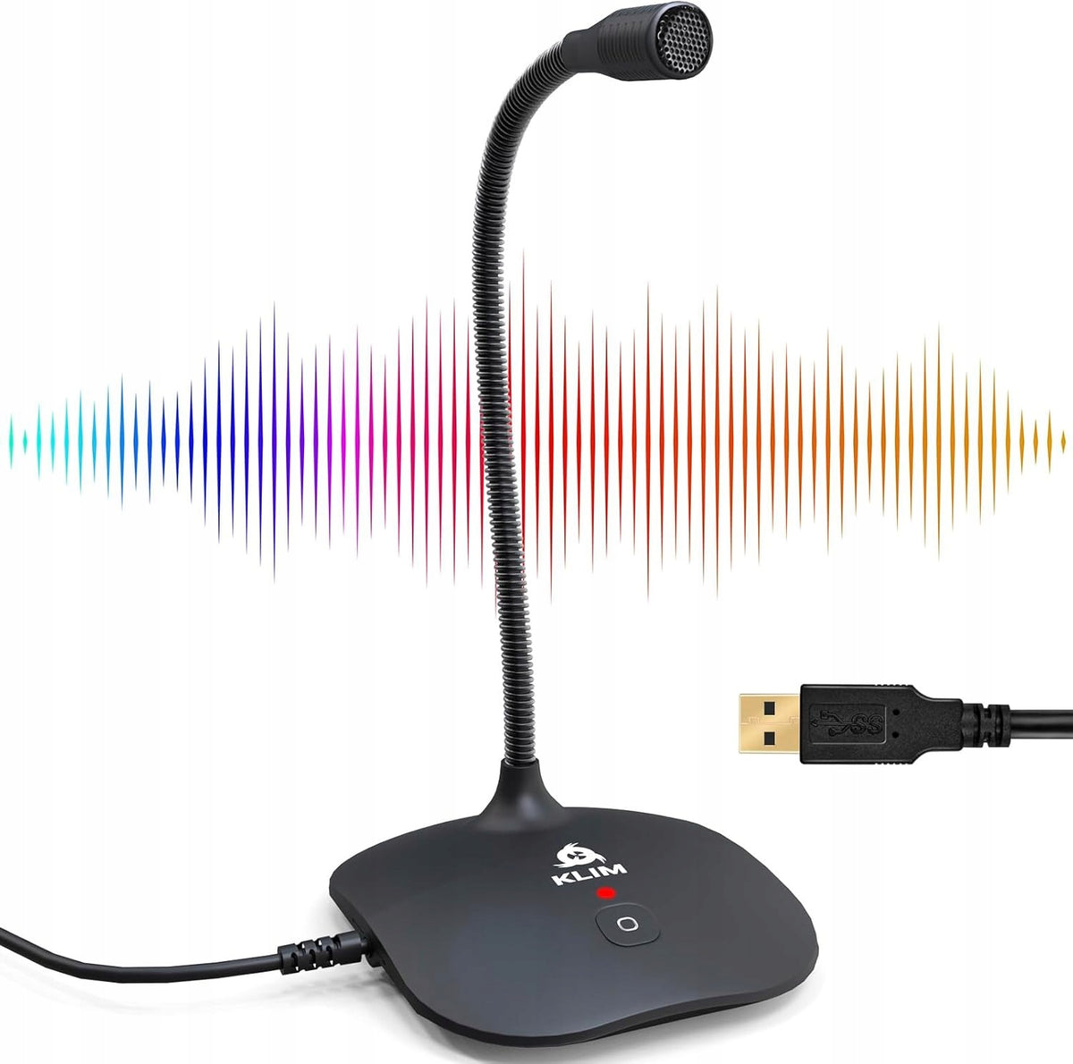 USB DESKTOP STATOR MICROPHONE FOR COMPUTER PC MAC PS4 MUTE PLUG&PLAY KLIM
