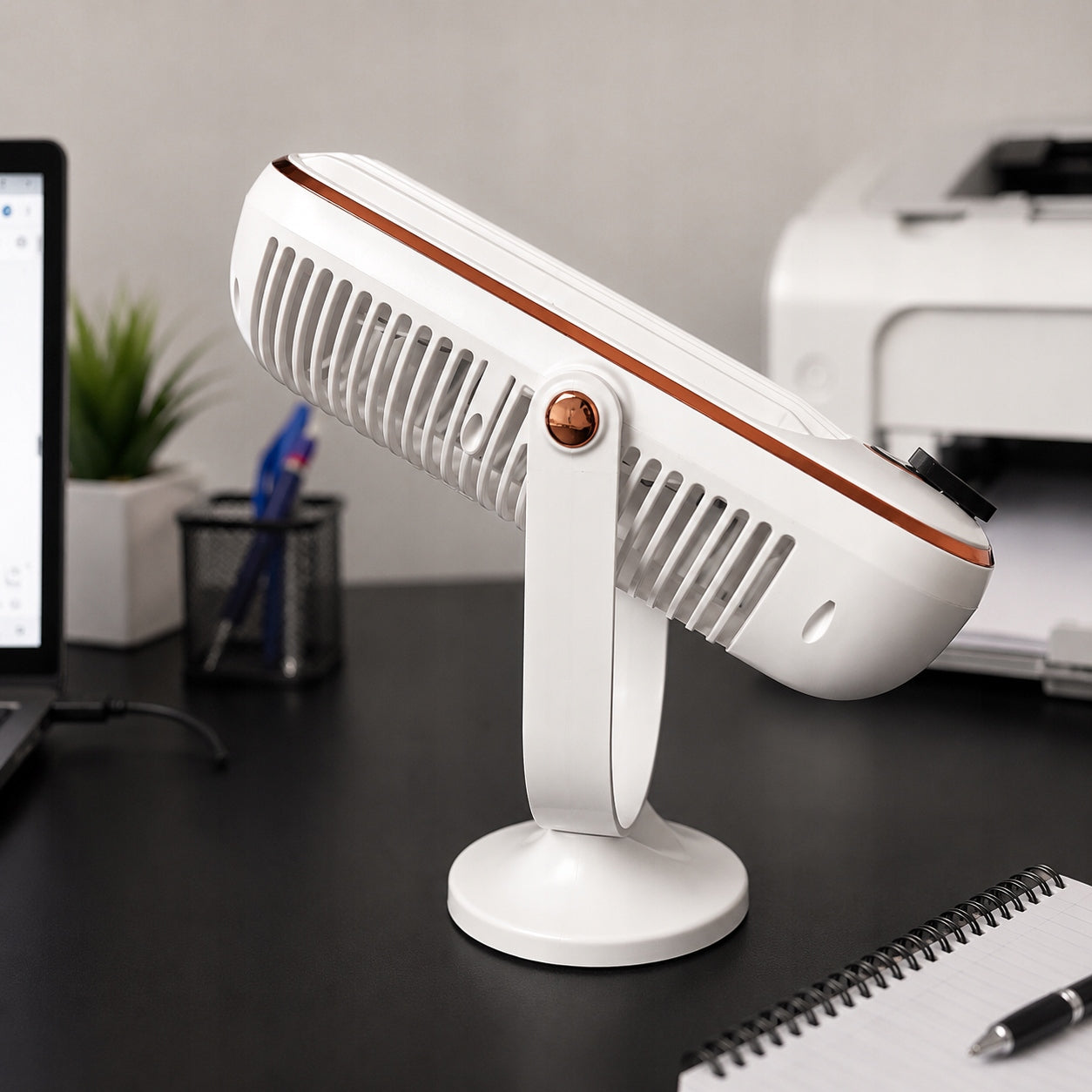 USB Desk Fan - Powerful, Quiet, Portable, Adjustable, 5 Speeds Brand no brand