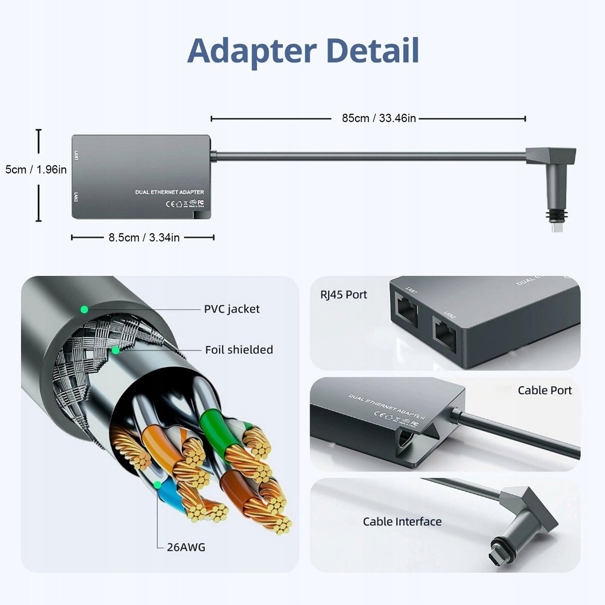 USB ETHERNET ADAPTER NETWORK ADAPTER LAN RJ45 1GB/S Manufacturer no brand