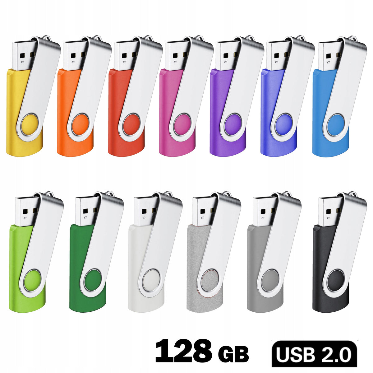 USB FLASH DRIVE 128GB TWISTER – 25 COLORS