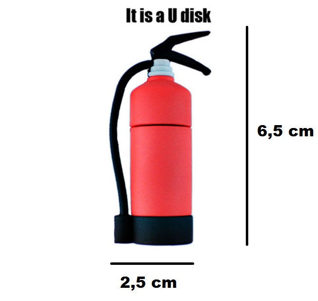 USB FLASH DRIVE 16 GB FIRE EXTINGUISHER FIRE BRIGADE PSP OSP Color red