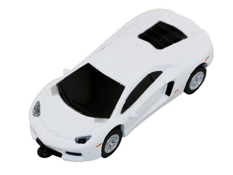 USB FLASH DRIVE 16 GB LAMBO CAR WHITE SPRING