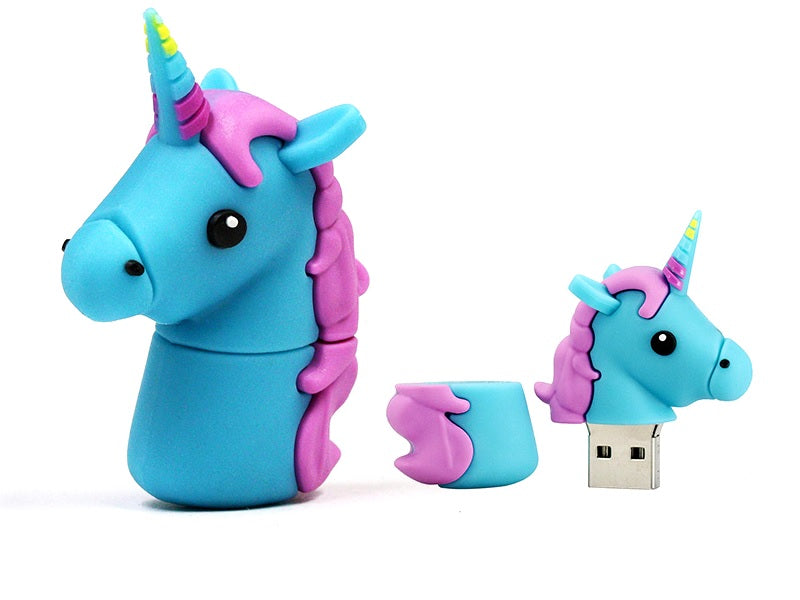 USB FLASH DRIVE 16 GB UNICORN PONY BLUE