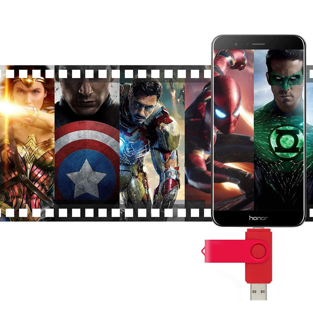 USB FLASH DRIVE 2.0 512GB METAL ROTATING DESIGN 2IN1 Encryption not specified