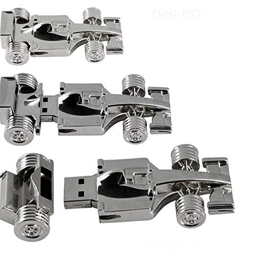 USB FLASH DRIVE 3.0 128GB RACING CAR METAL SILVER FOR MAN Color silver