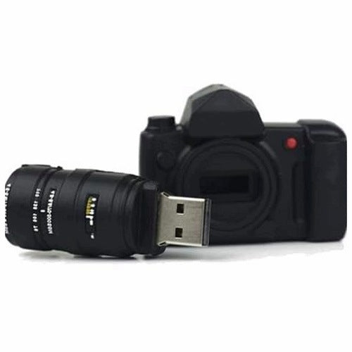 USB FLASH DRIVE 3.0 16GB CAMERA DESIGN BLACK FOR COMPUTER LAPTOP for home