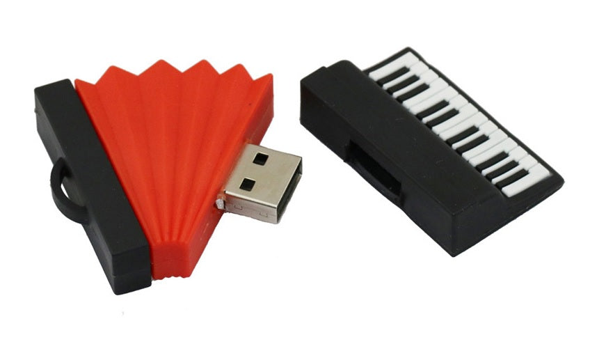 USB FLASH DRIVE 32 GB ACCORDION MUSICAL INSTRUMENT Color black