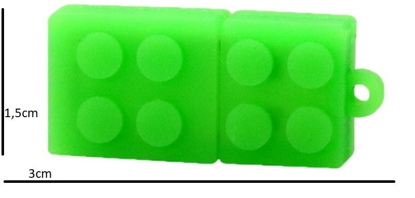 USB FLASH DRIVE 32 GB BLOCKS LEGO GREEN FUN Color multicolor