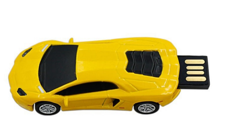 USB FLASH DRIVE 32 GB LAMBO CAR YELLOW AUTO CAR Color yellow