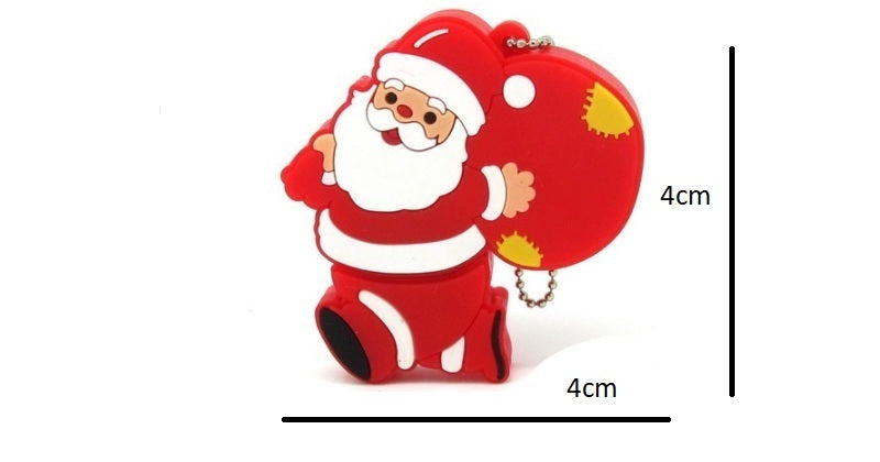 USB FLASH DRIVE 32 GB SANTA CLAUS CHRISTMAS Color red