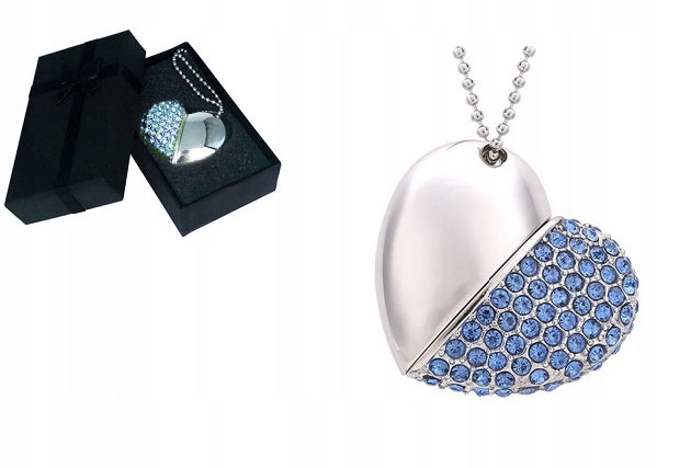 USB FLASH DRIVE 32 GB WOMEN'S HEART NECKLACE 406