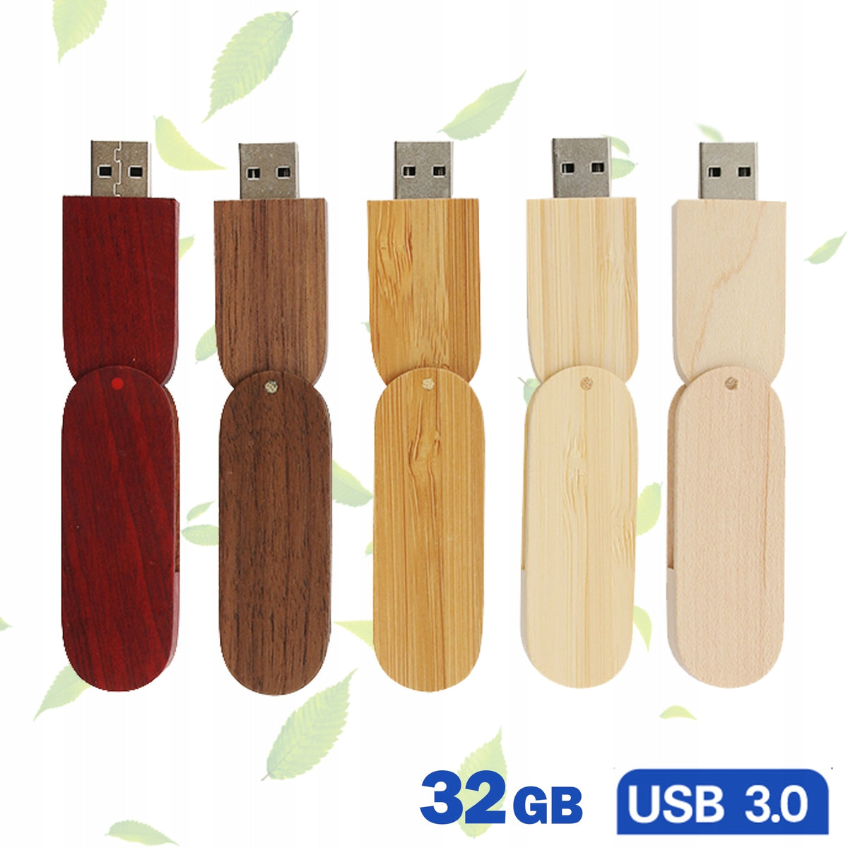 USB FLASH DRIVE 32GB 3.0 ECO WOODEN WITH CLOSURE - 5 DESIGNS
