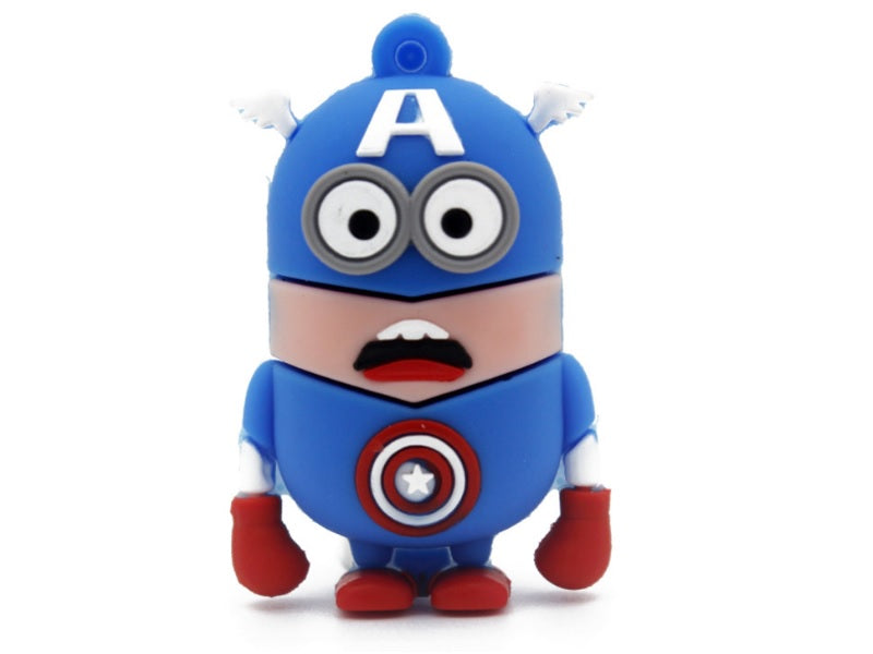 USB FLASH DRIVE 32GB MINIONS CAPTAIN AMERICA HERO