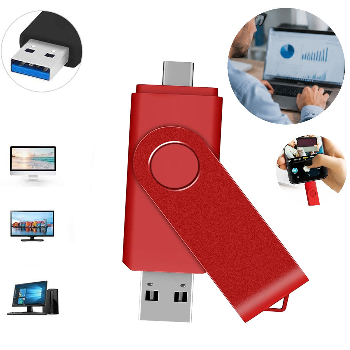 USB FLASH DRIVE 512GB USB-C FLASH VARIOUS GADGET FOR BUSINESS