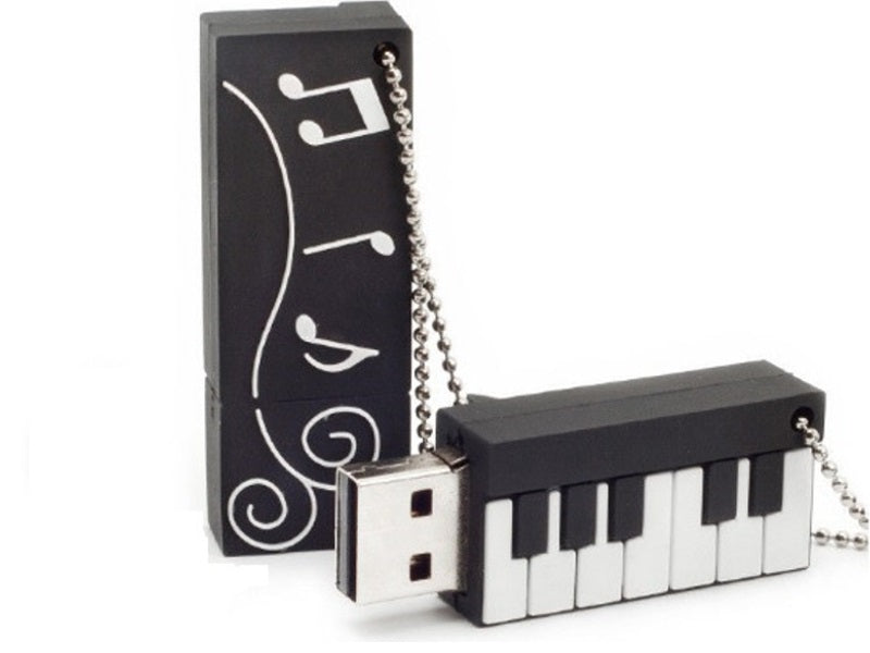 USB FLASH DRIVE 64 GB ORGAN KEYBOARD MUSIC + KEYCHAIN