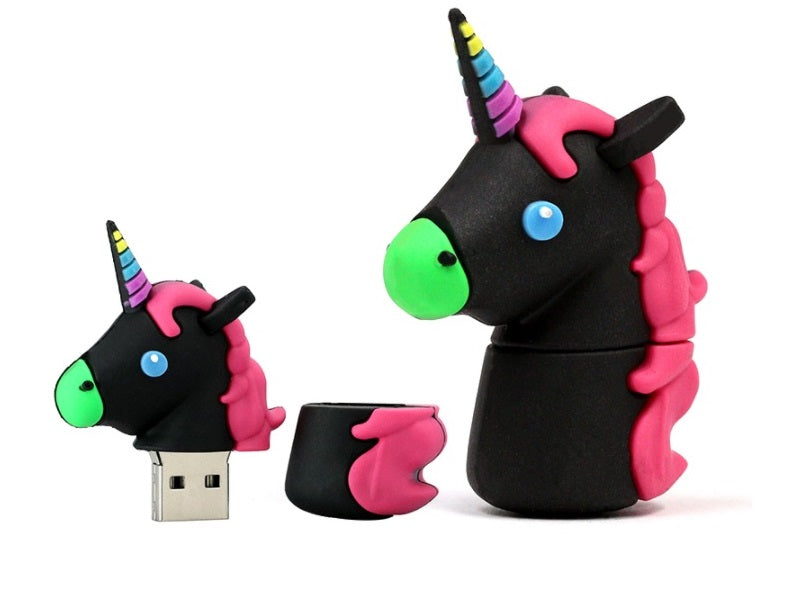 USB FLASH DRIVE 64 GB UNICORN PONY BLACK