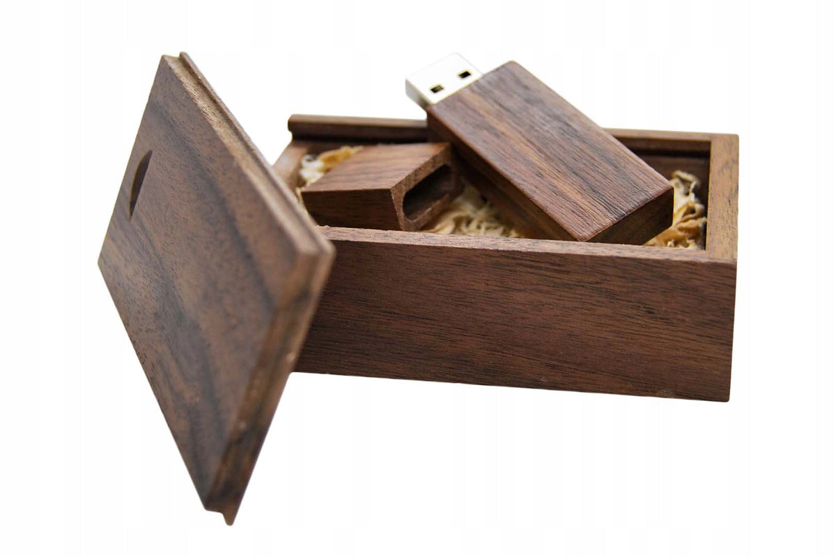USB FLASH DRIVE 64 GB WOODEN WITH BOX Brand MemoRabbit