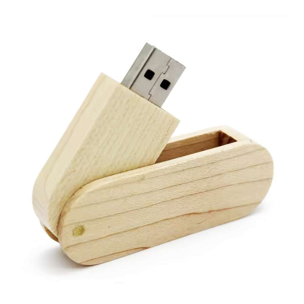 USB FLASH DRIVE 64GB ECO WOODEN WITH CLOSURE - 5 DESIGNS Packaging status original