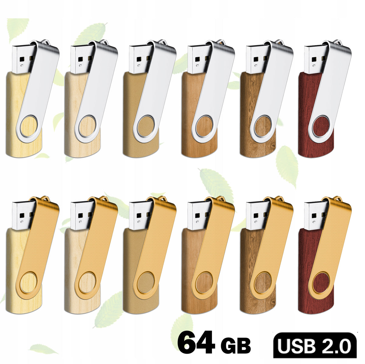 USB FLASH DRIVE 64GB USB 2.0 ECO WOODEN