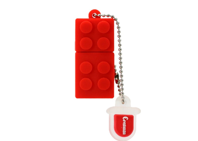 USB FLASH DRIVE 8 GB BLOCKS LEGO RED FUN Color red